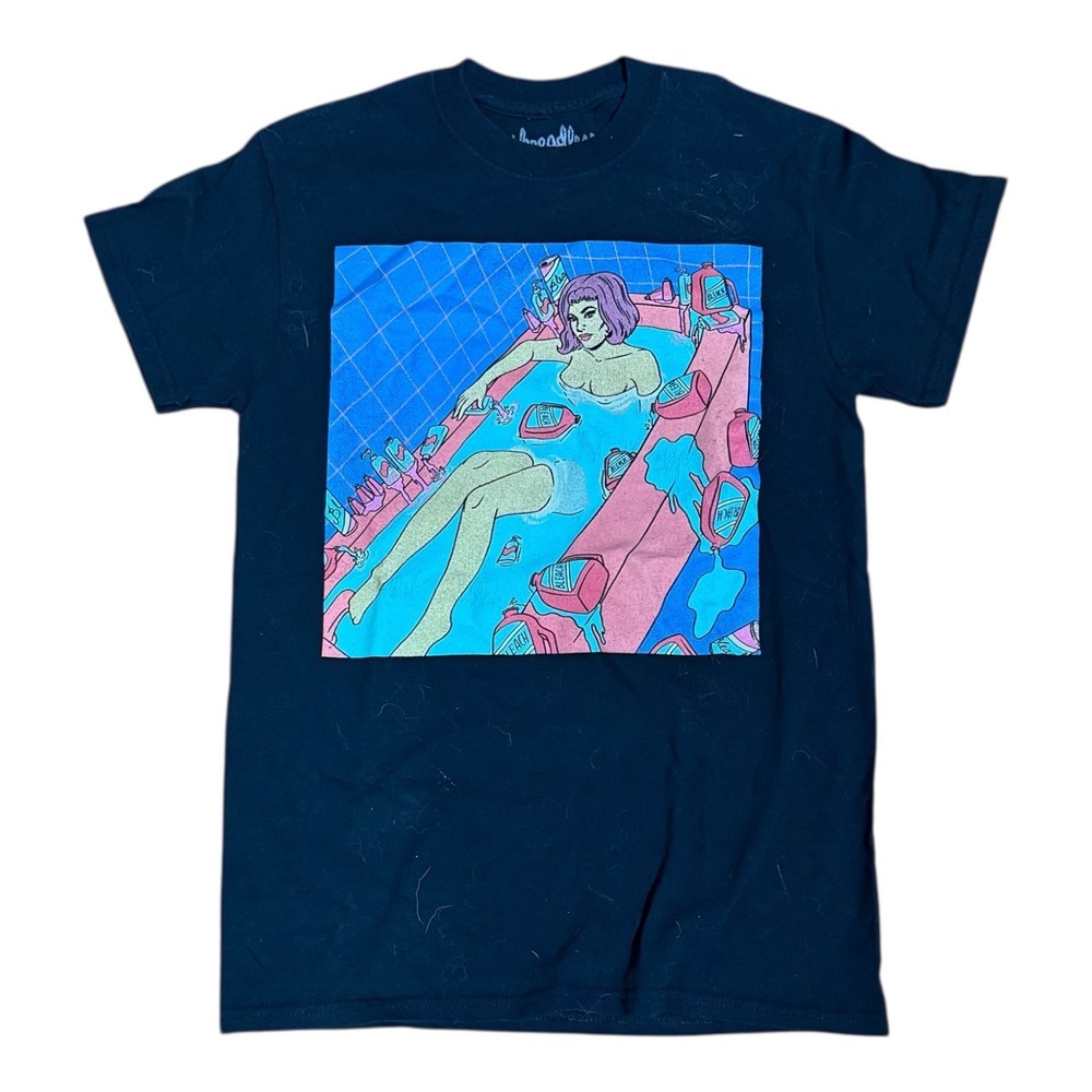 Threadless Black Tee with Vibrant Graphic